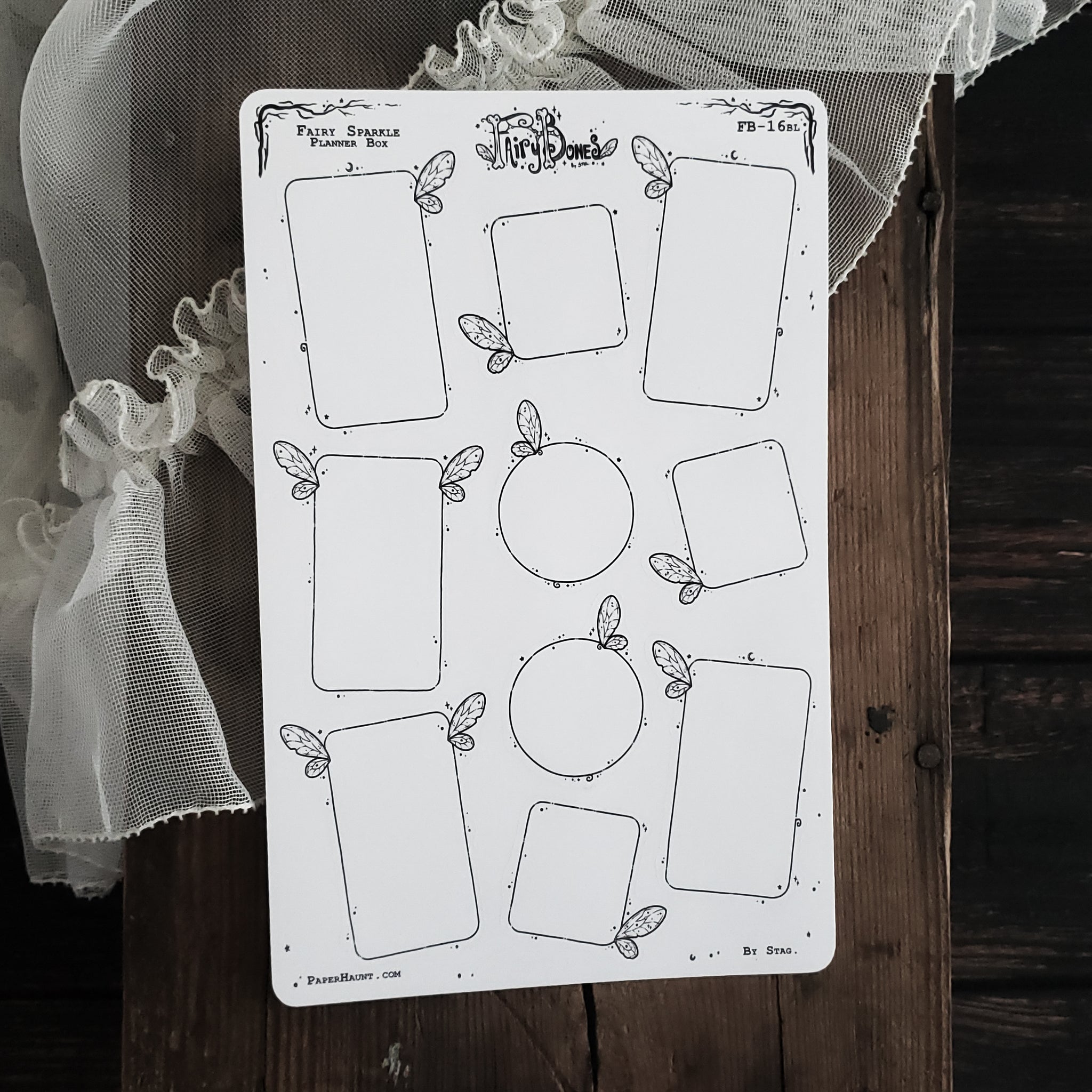 Sparkle Fairy Planner Boxes Sticker Sheet