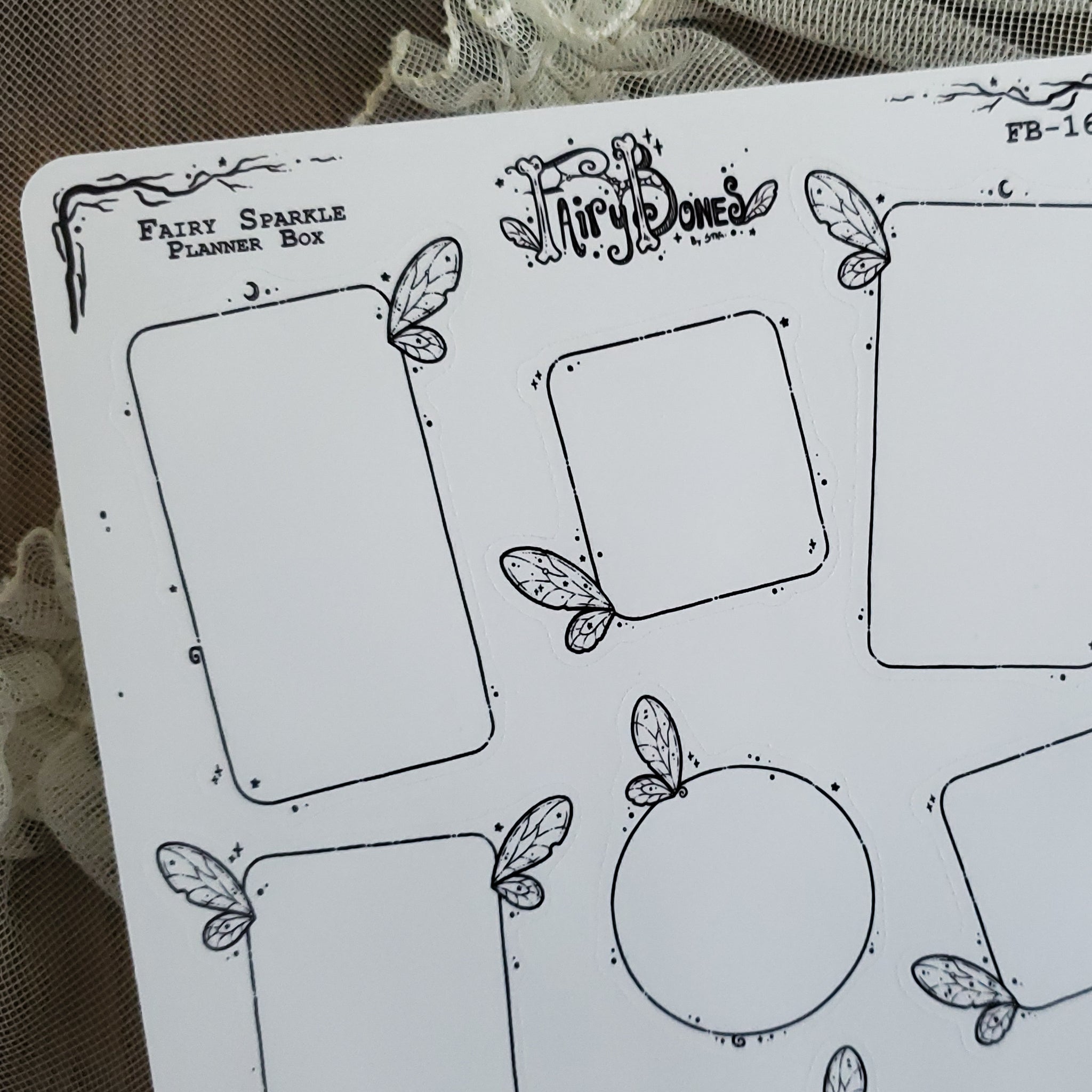 Sparkle Fairy Planner Boxes Sticker Sheet