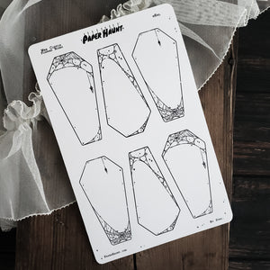 Coffin Web planner boxes Sticker sheet