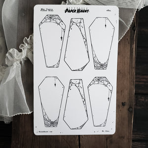 Coffin Web planner boxes Sticker sheet