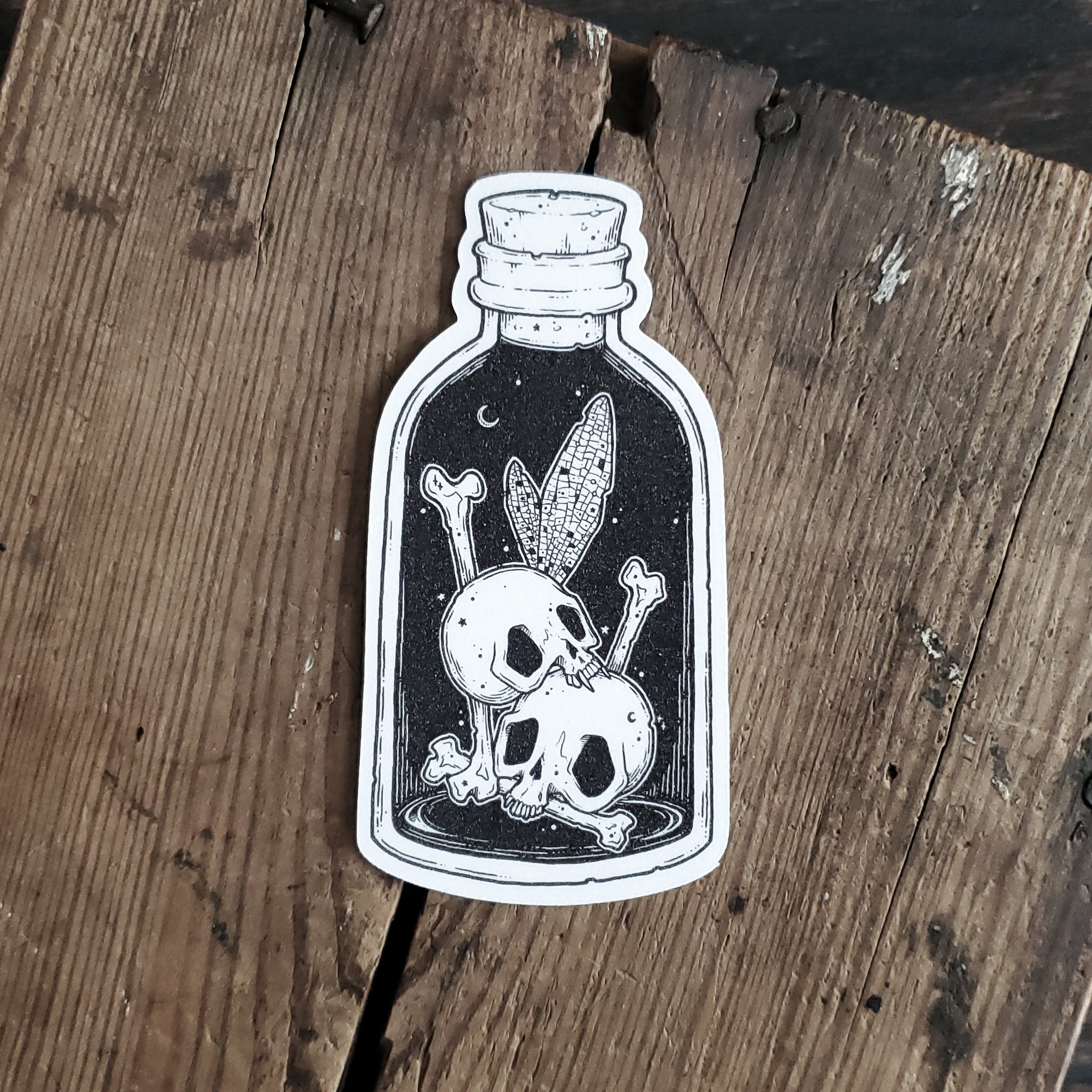 Bottled Fairy Skeleton Magnet