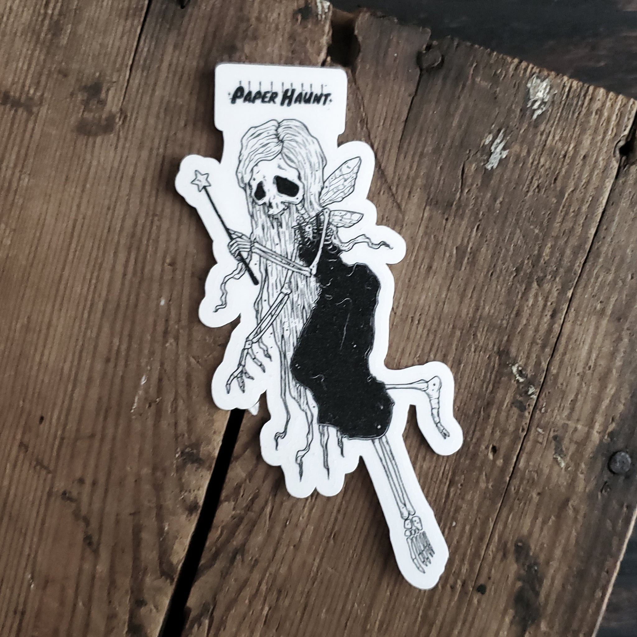 Sparkle Bones Fairy Skeleton Sticker