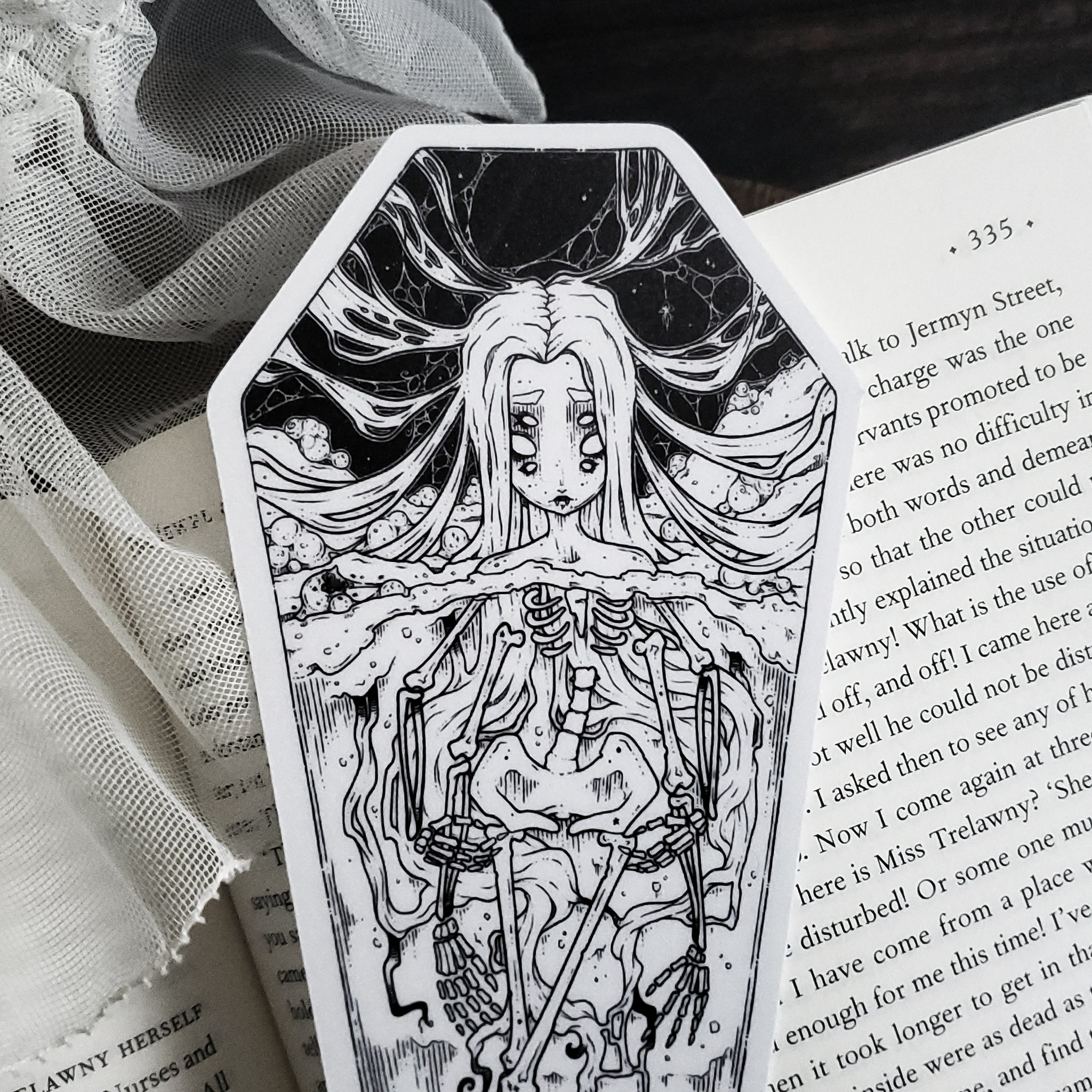 Skeleton Coffin Spider Bookmark