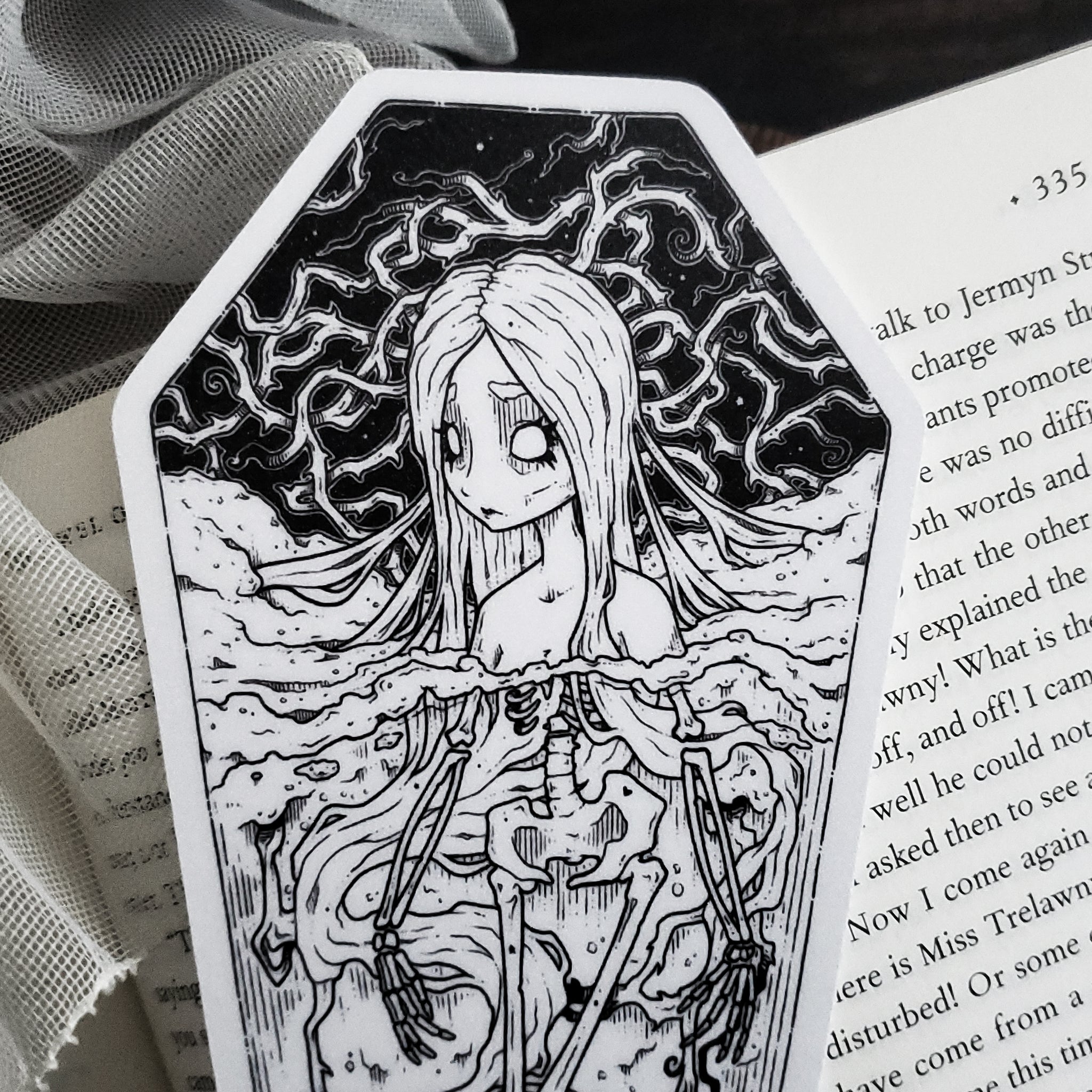 Skeleton Coffin Thorn Bookmark
