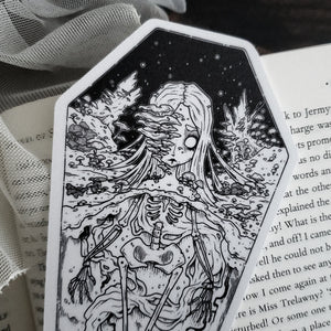 Skeleton Coffin Mushroom Bookmark