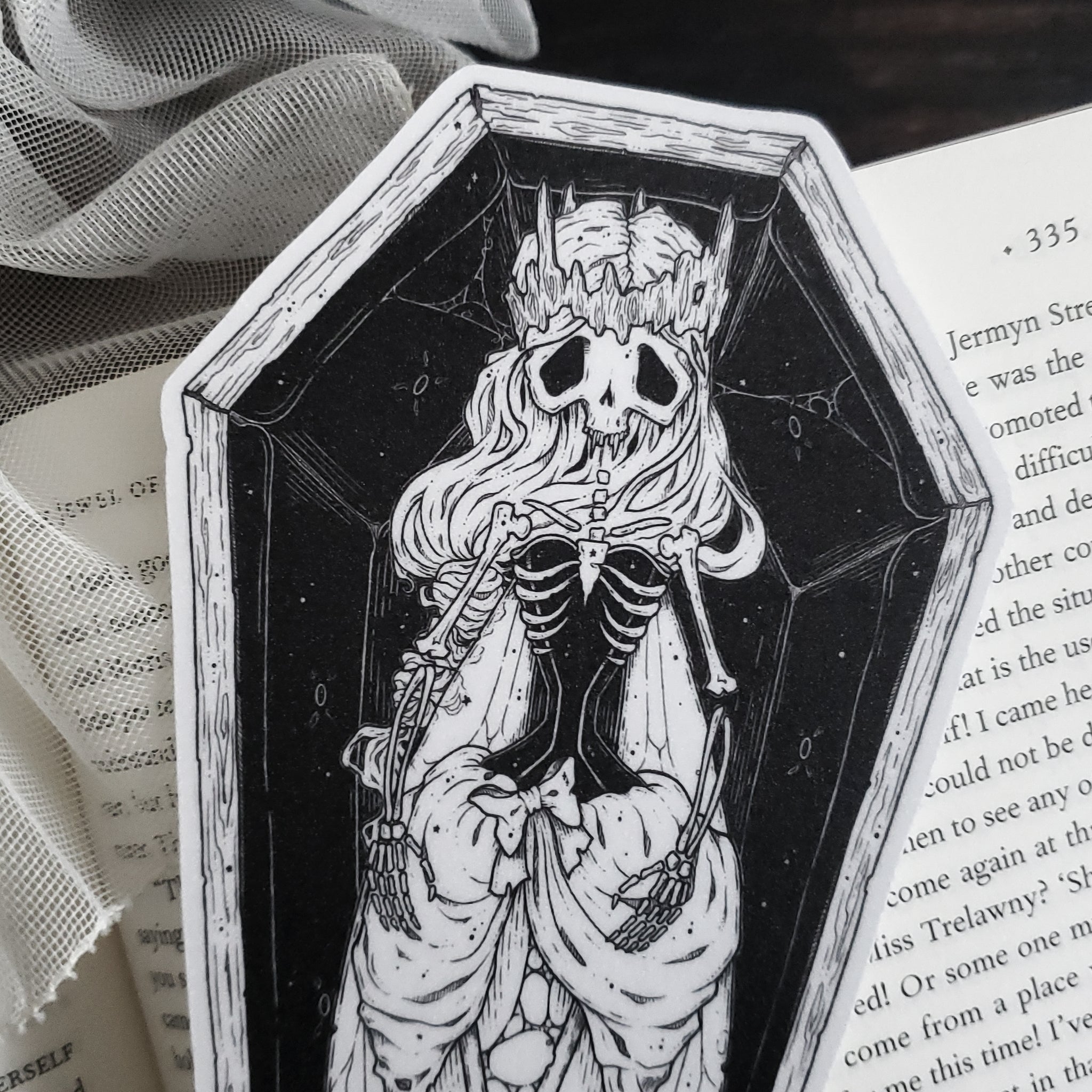 Coffin Skeleton Fairy bookmark