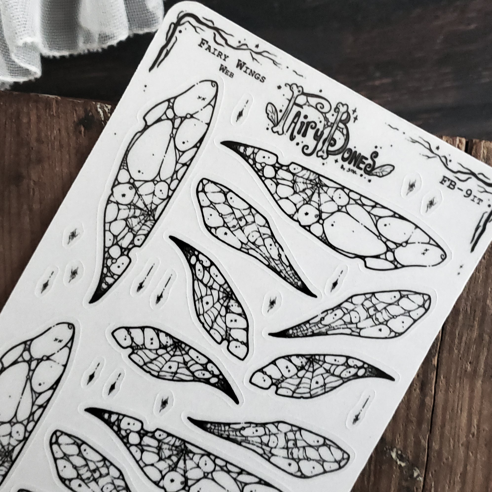 Web Fairy Wing STICKER Sheet