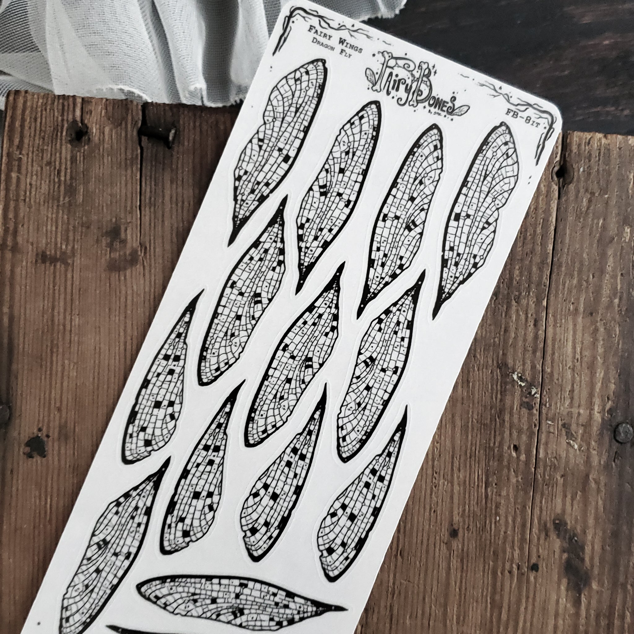 Dragonfly Fairy Wing STICKER Sheet