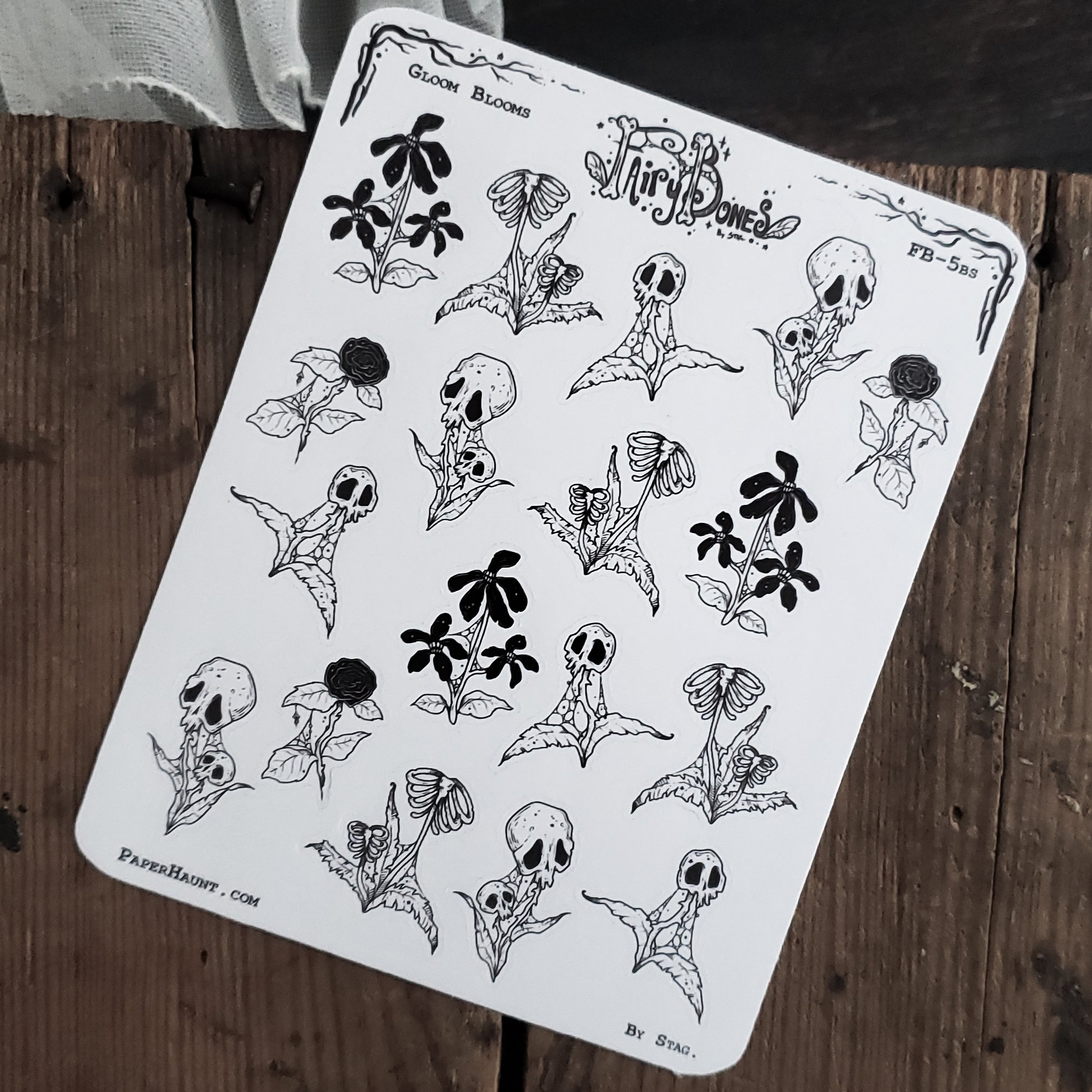 Gloom Bloom Spooky Plants Planner STICKER Sheet