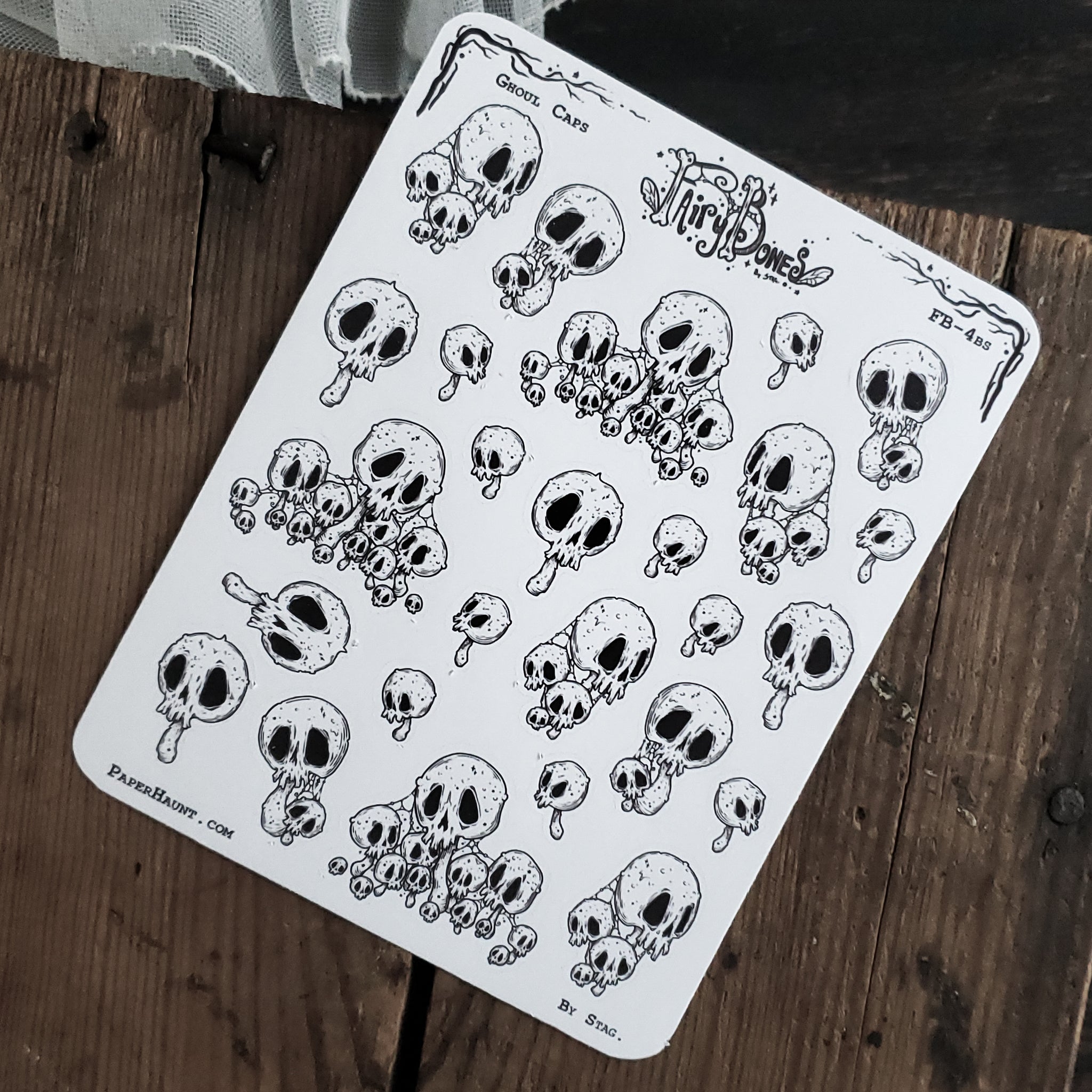Ghoul Caps Mushroom Planner STICKER Sheet