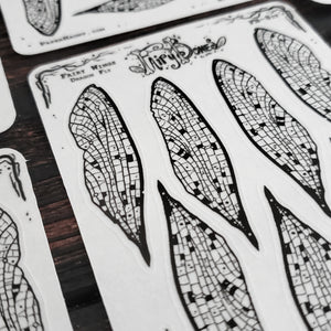 Dragonfly Fairy Wing STICKER Sheet