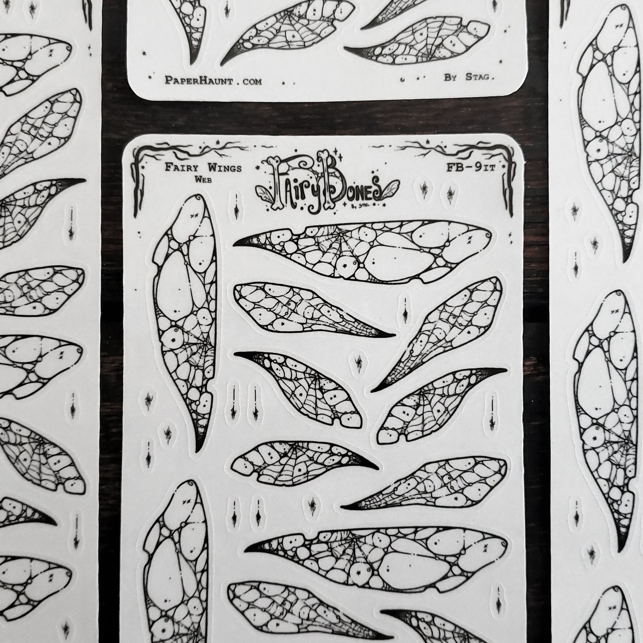 Web Fairy Wing STICKER Sheet