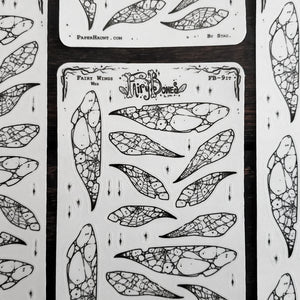 Web Fairy Wing STICKER Sheet