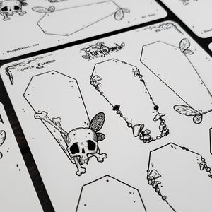 Coffin Fairy Planner Boxes Sticker Sheet