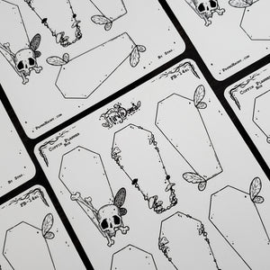 Coffin Fairy Planner Boxes Sticker Sheet