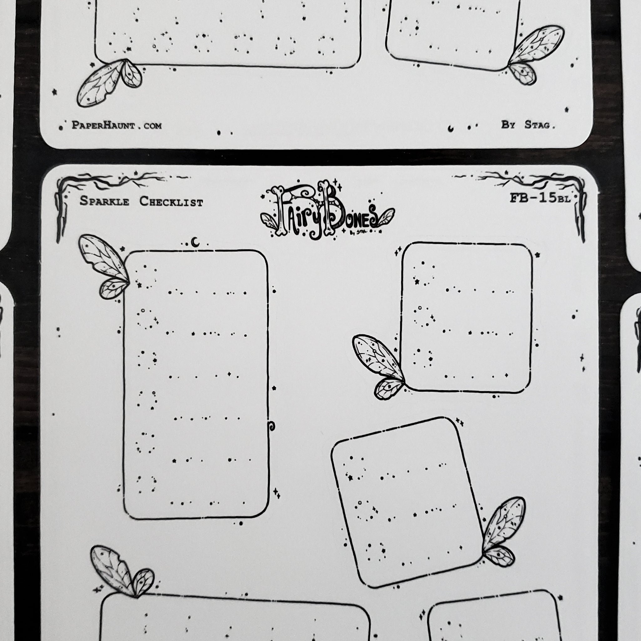 Sparkle Fairy Checkbox Planner Boxes Sticker Sheet