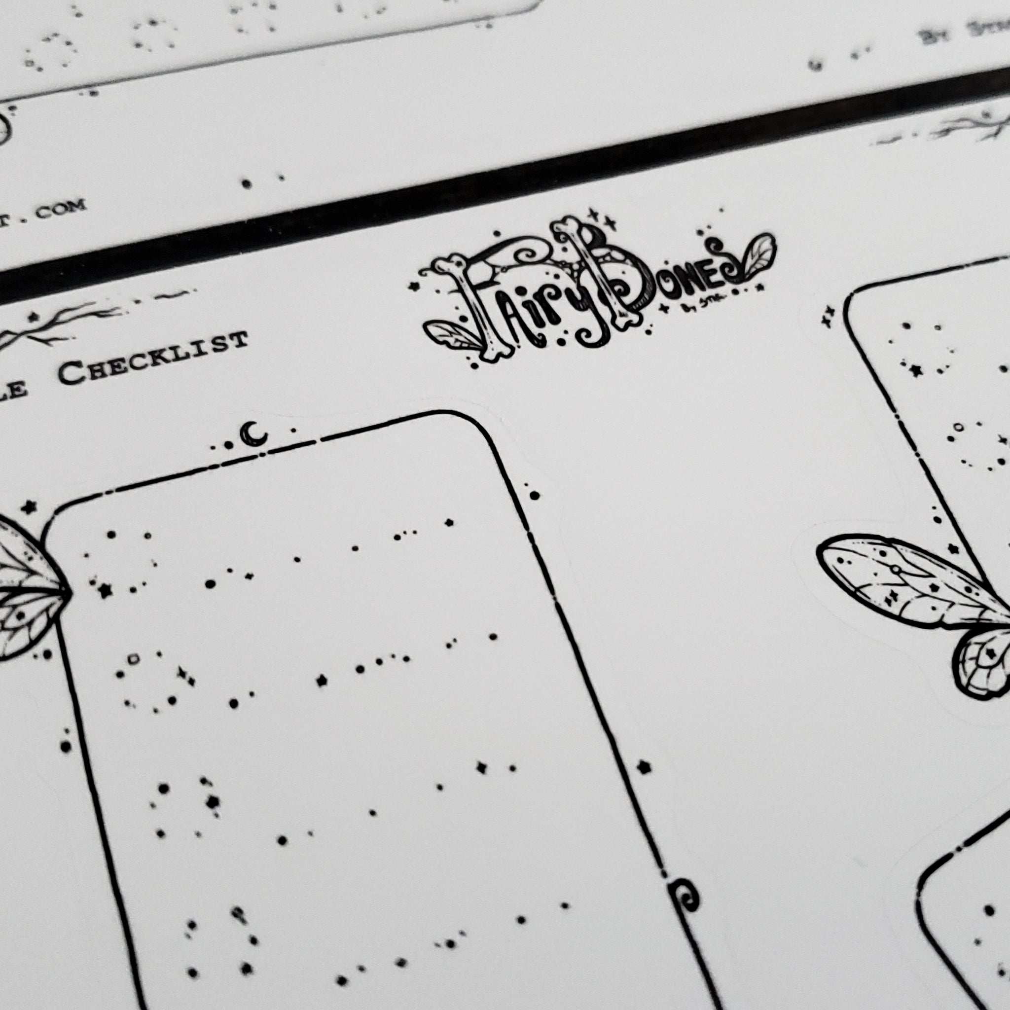 Sparkle Fairy Checkbox Planner Boxes Sticker Sheet