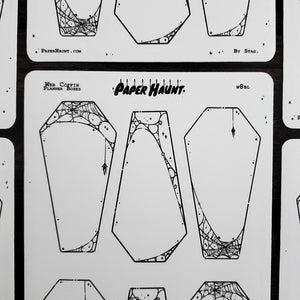Coffin Web planner boxes Sticker sheet
