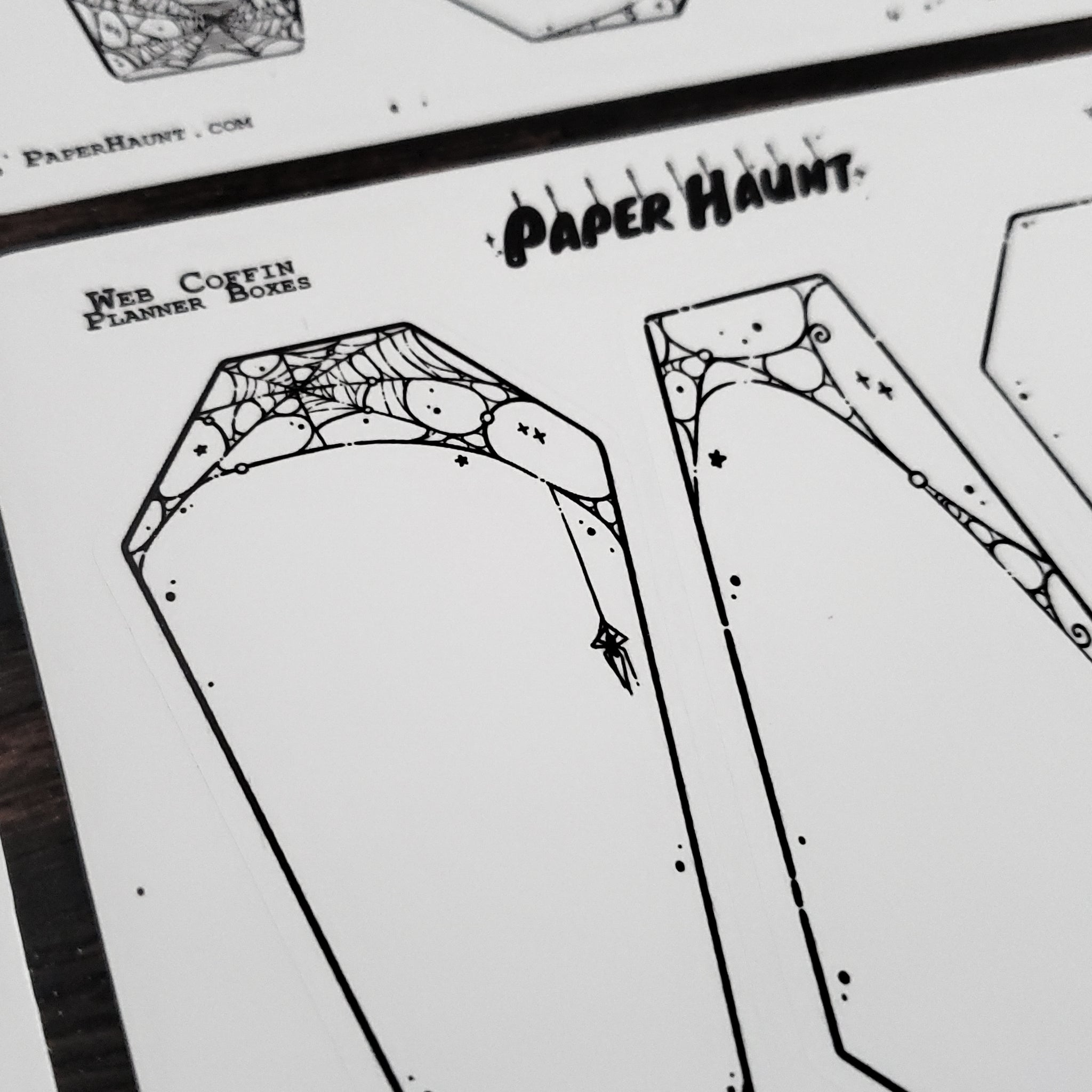 Coffin Web planner boxes Sticker sheet
