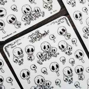 Ghoul Caps Mushroom Planner STICKER Sheet