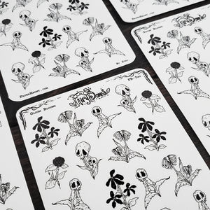 Gloom Bloom Spooky Plants Planner STICKER Sheet