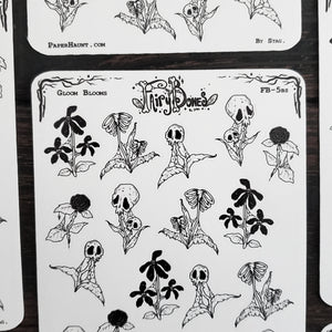 Gloom Bloom Spooky Plants Planner STICKER Sheet