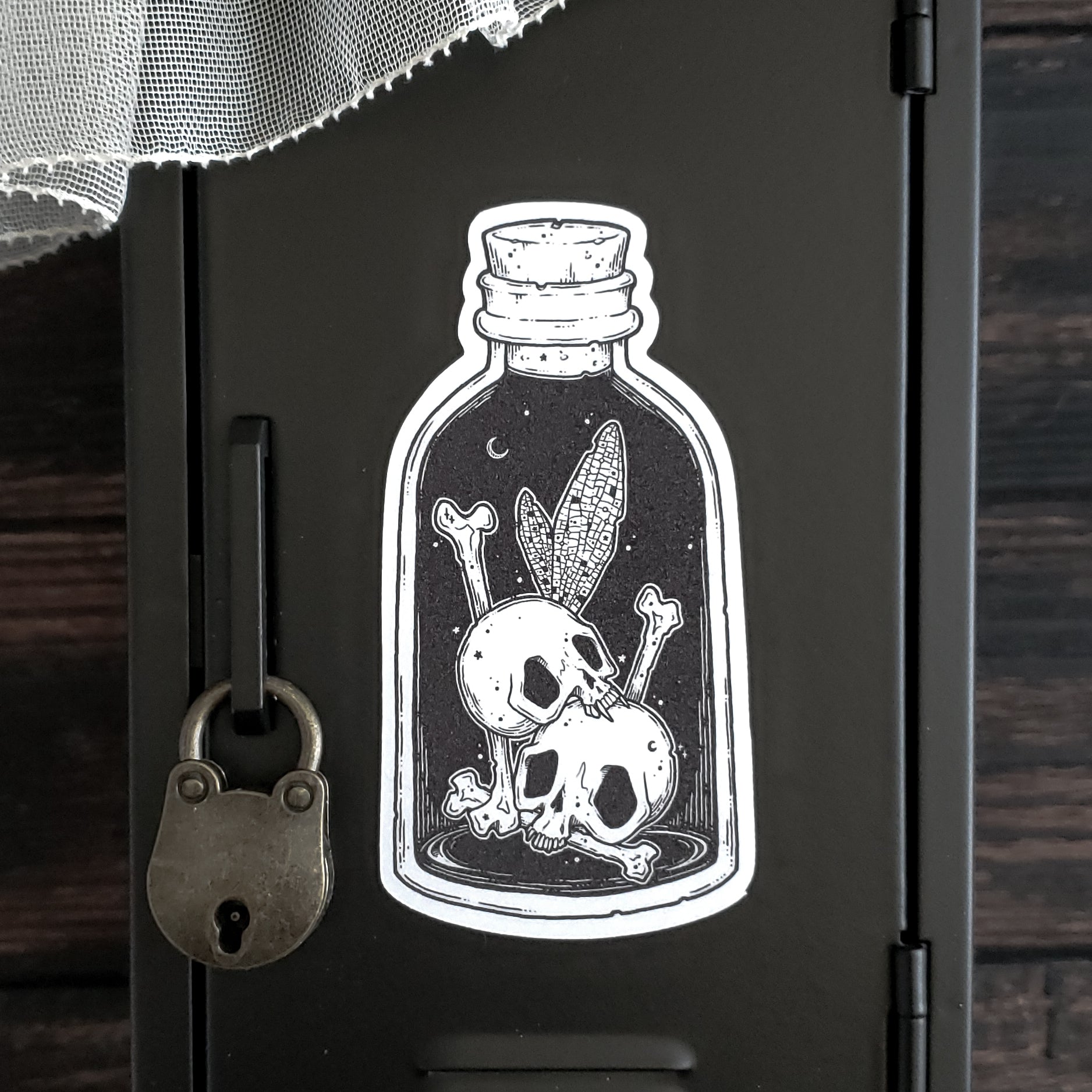 Bottled Fairy Skeleton Magnet