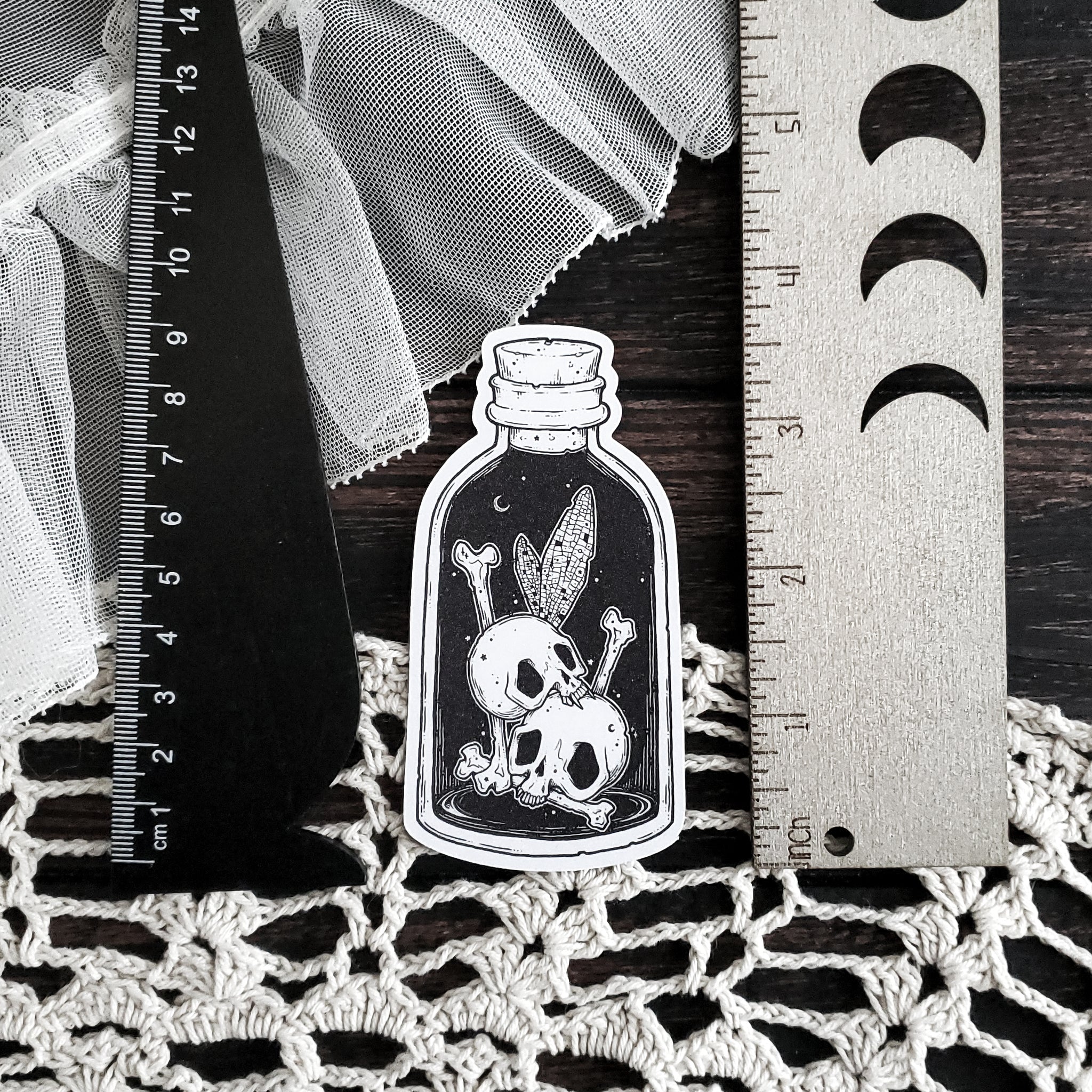 Bottled Fairy Skeleton Magnet