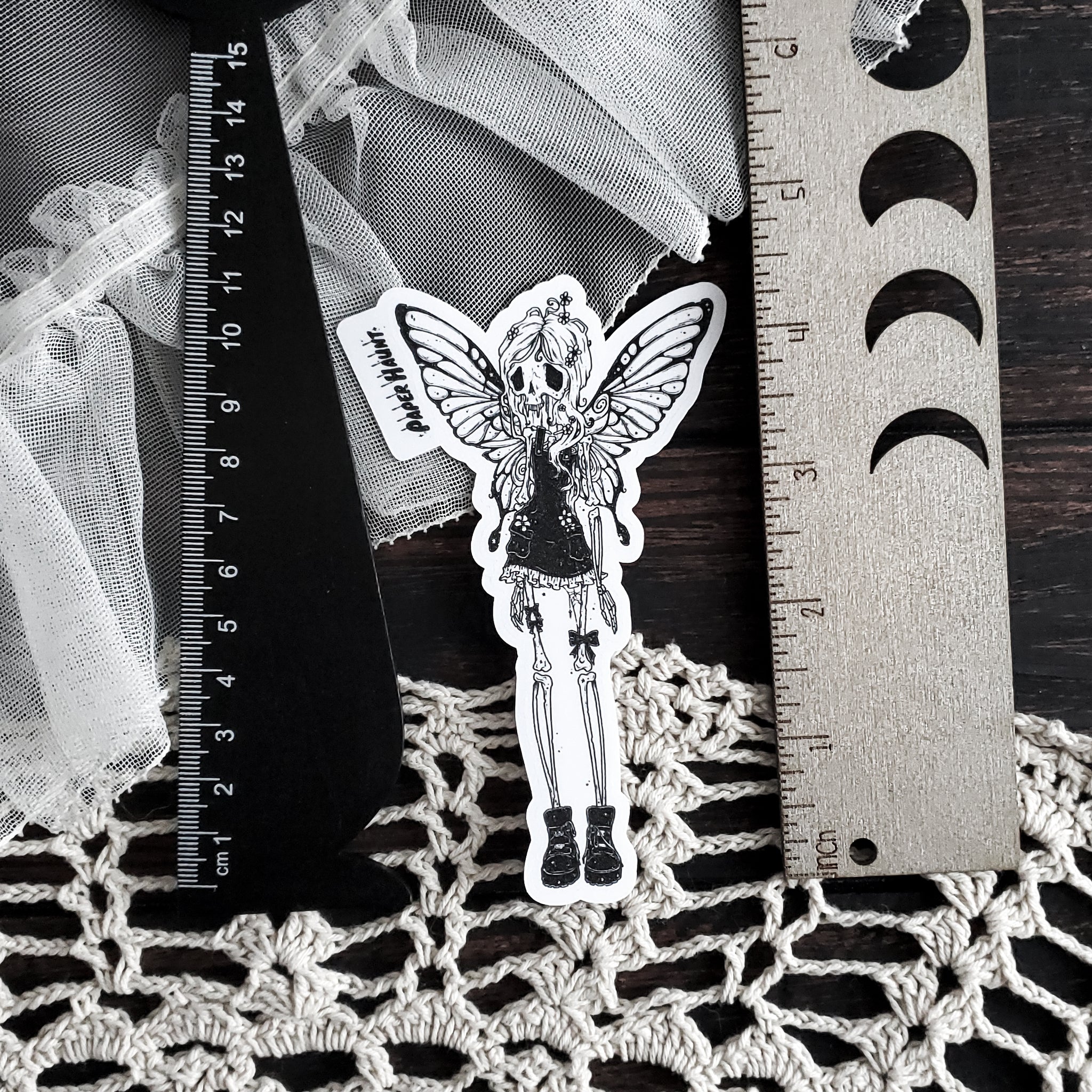 Flutter Bones Fairy Skeleton Sticker