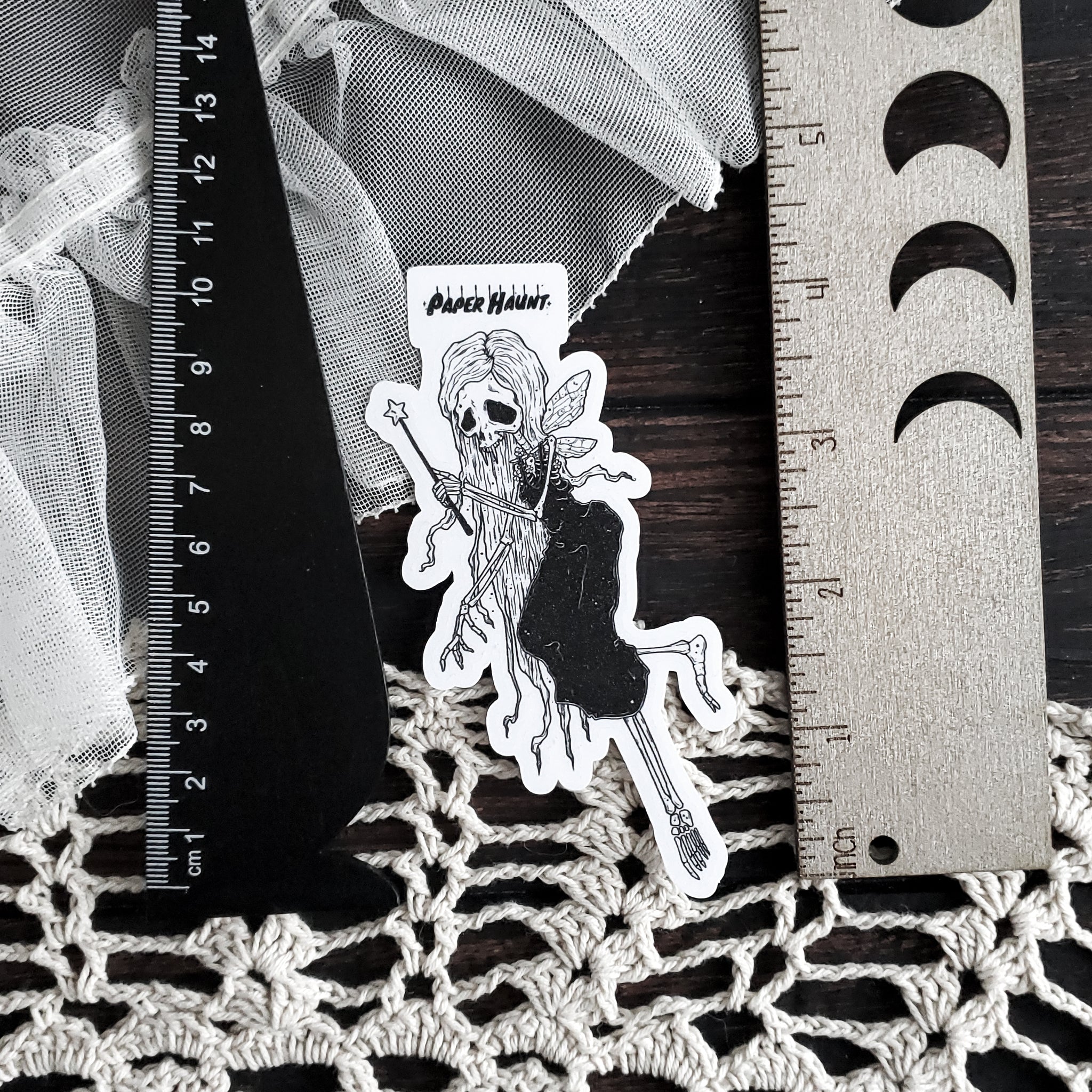 Sparkle Bones Fairy Skeleton Sticker