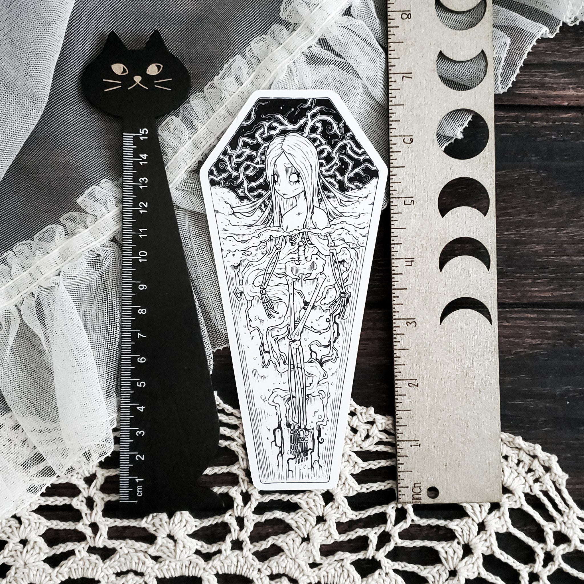 Skeleton Coffin Thorn Bookmark