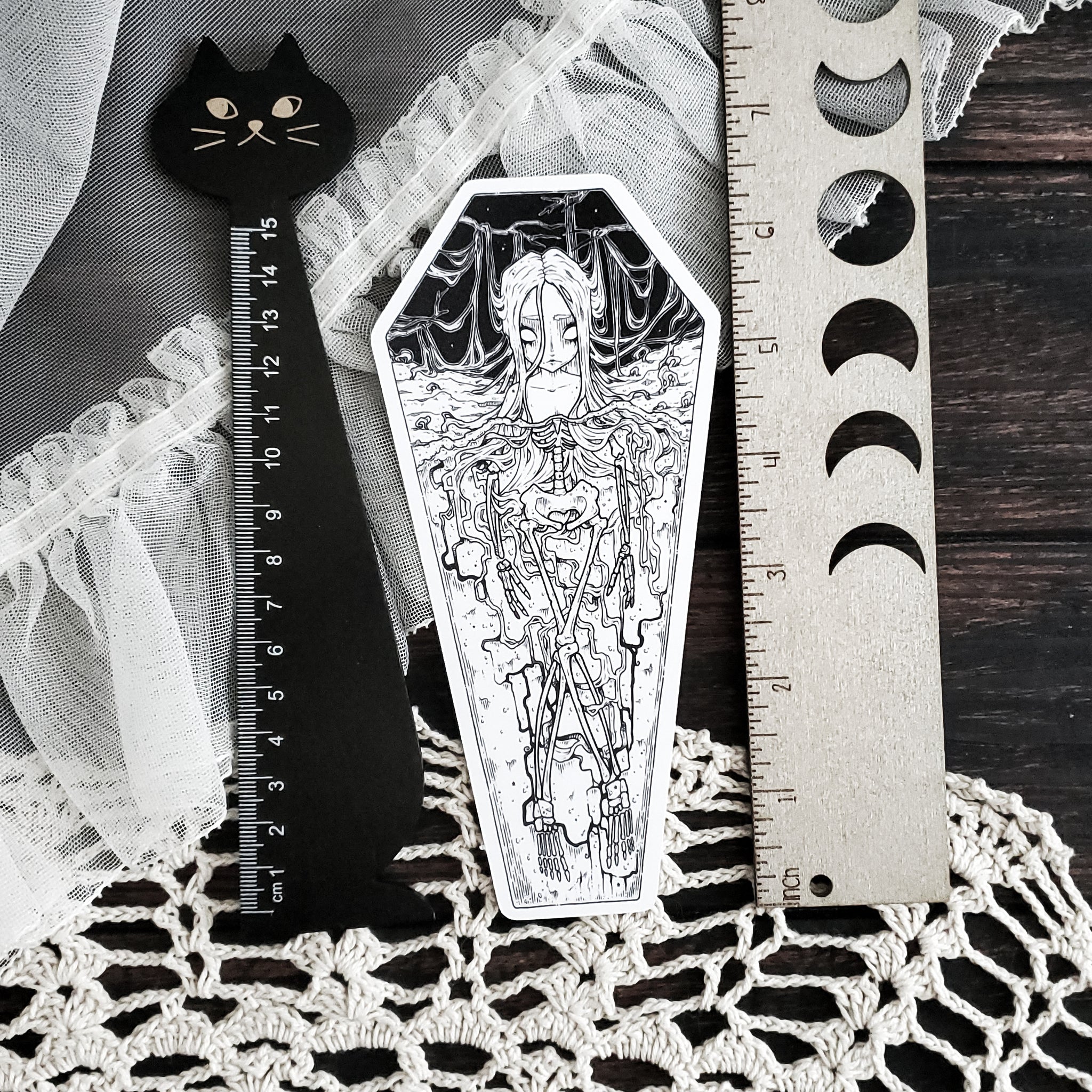 Skeleton Coffin Bookmark