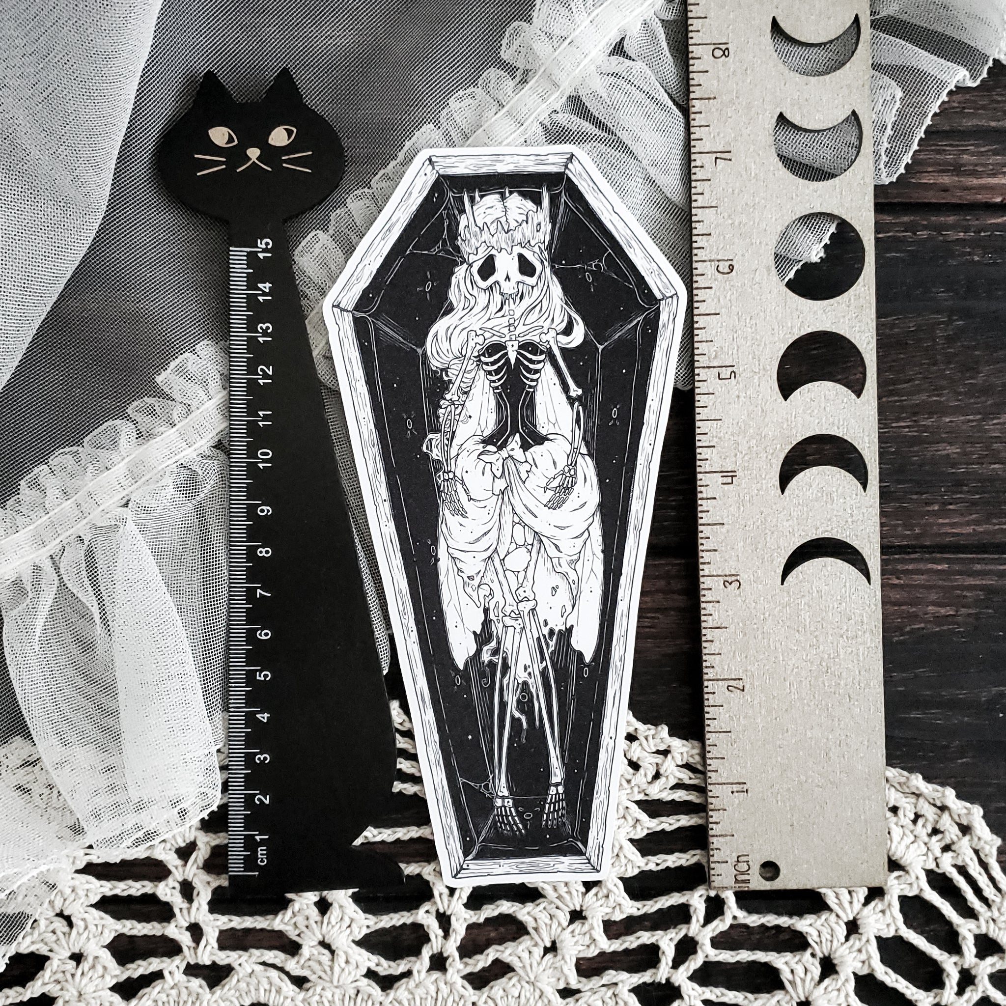 Coffin Skeleton Fairy bookmark