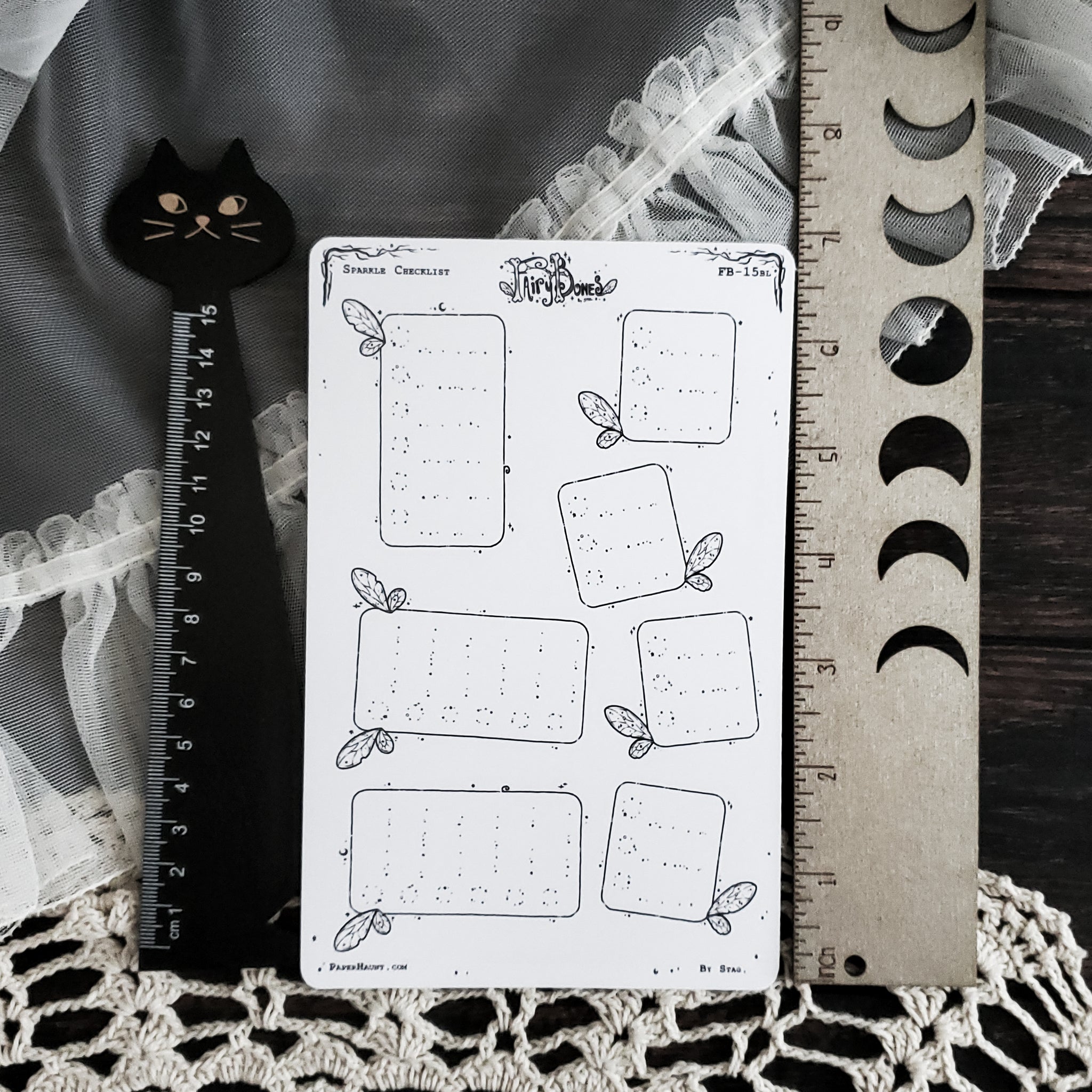 Sparkle Fairy Checkbox Planner Boxes Sticker Sheet