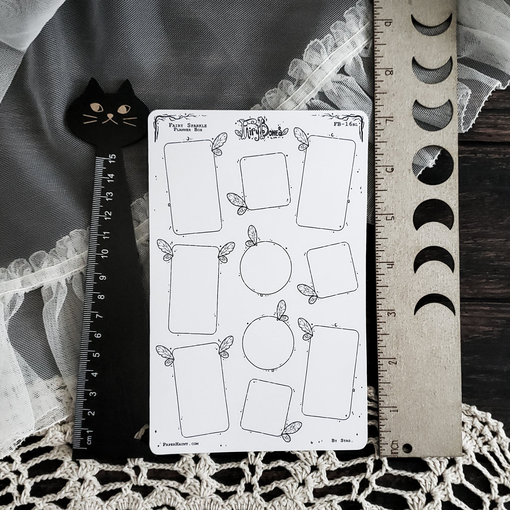 Sparkle Fairy Planner Boxes Sticker Sheet