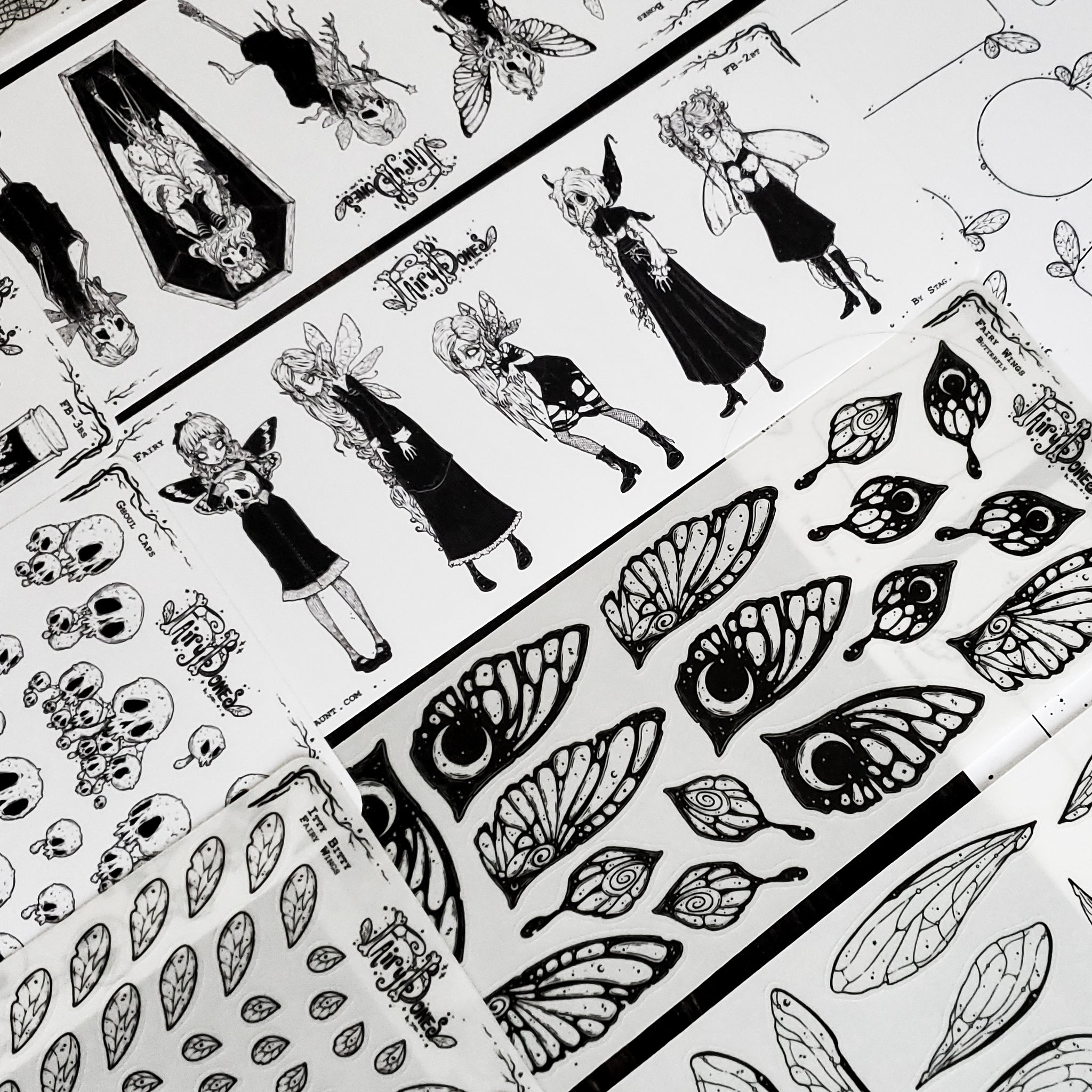 Fairy Bones STICKER Sheet Collection Bundle
