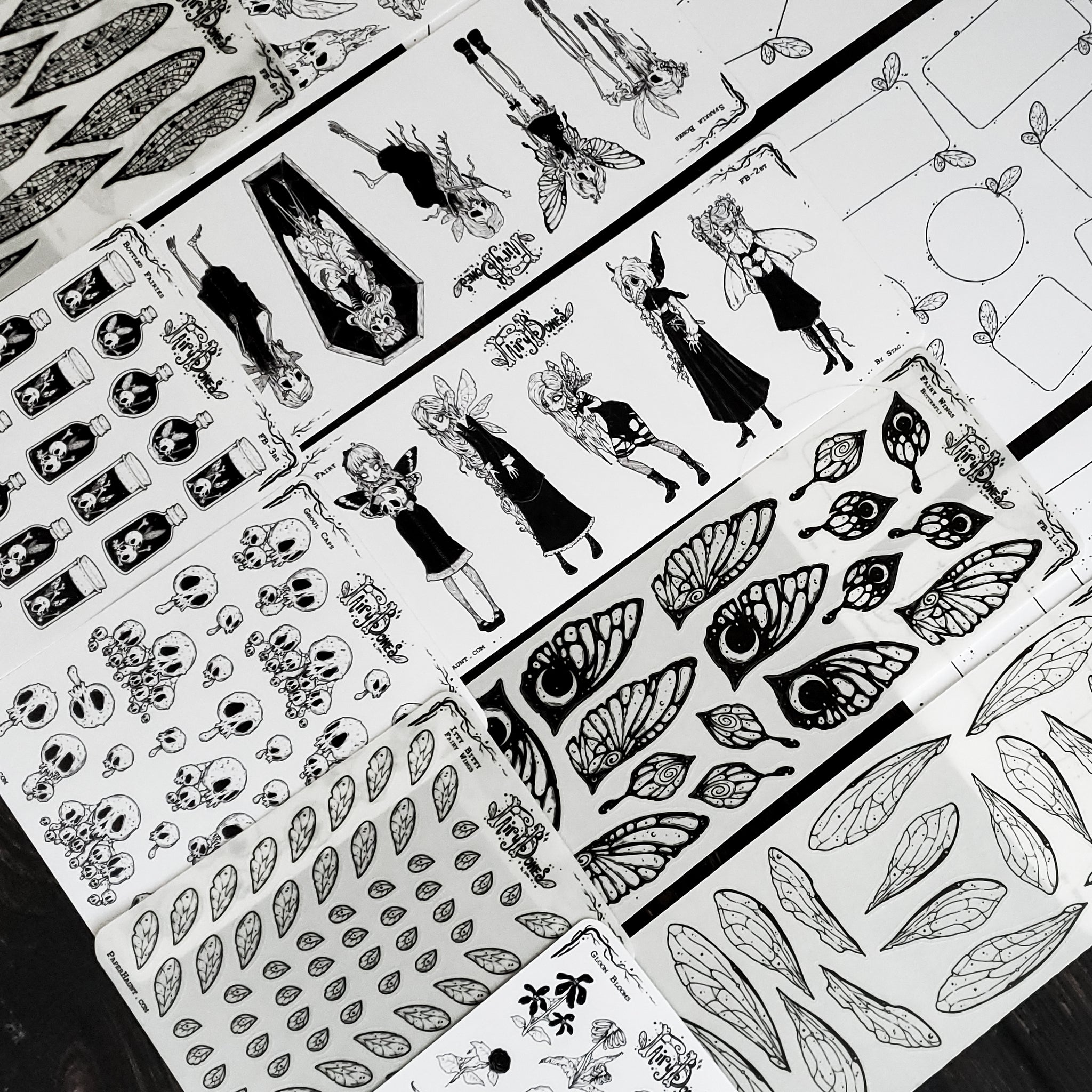 Fairy Bones STICKER Sheet Collection Bundle