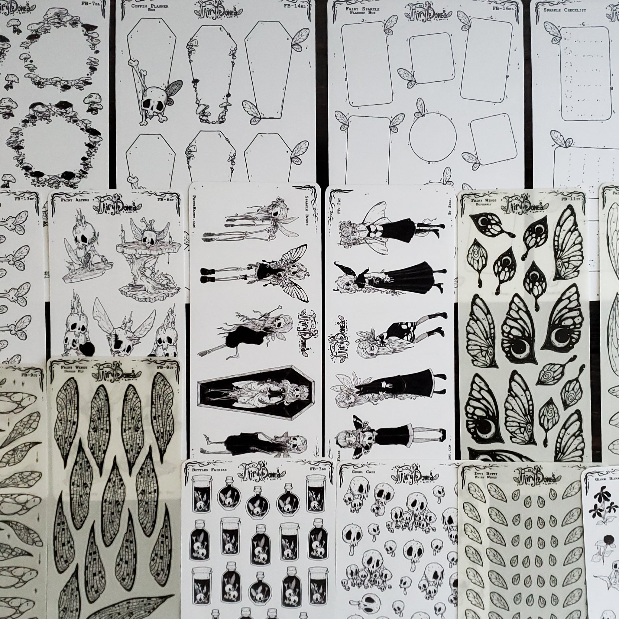 Fairy Bones STICKER Sheet Collection Bundle