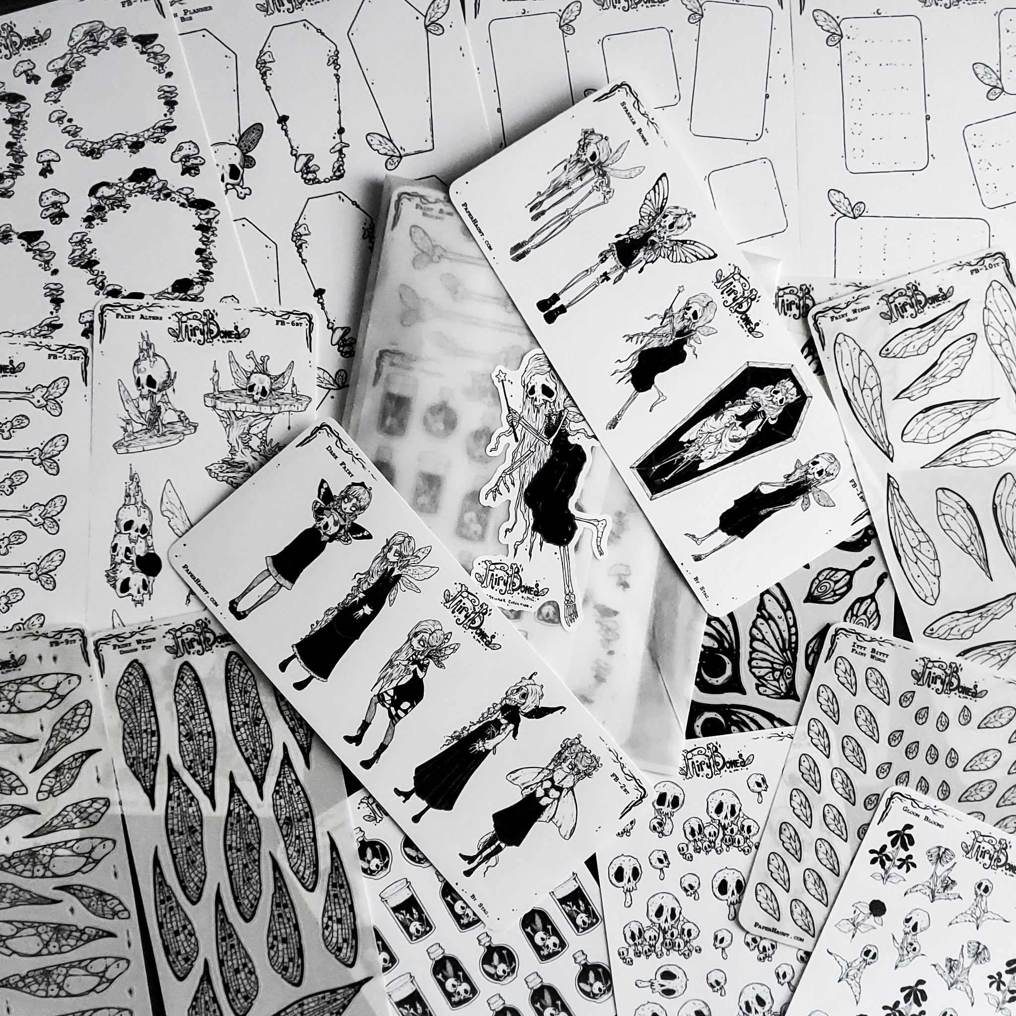 Fairy Bones STICKER Sheet Collection Bundle