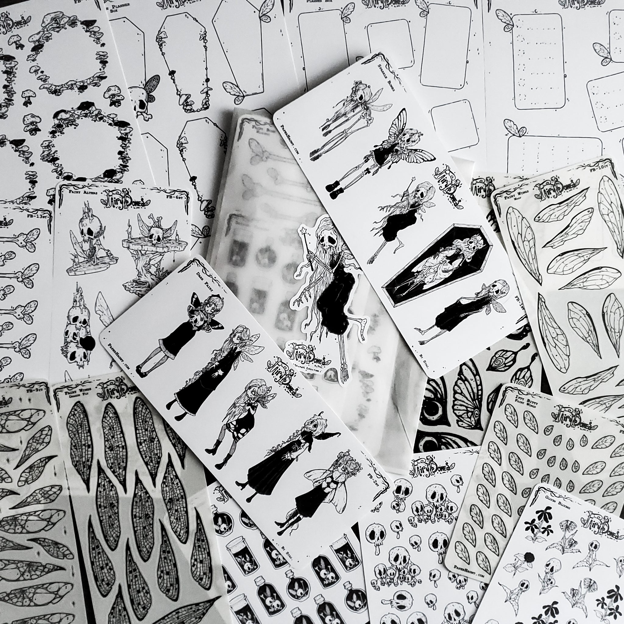 Fairy Bones STICKER Sheet Collection Bundle