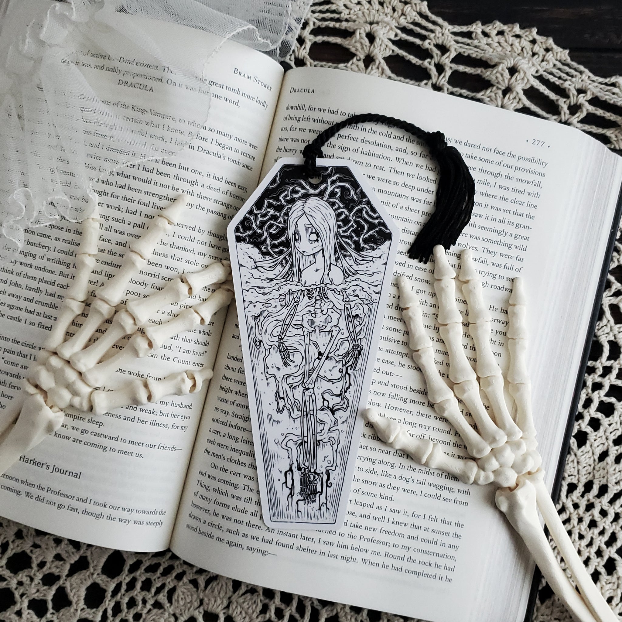 Skeleton Coffin Thorn Bookmark