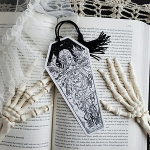 Skeleton Coffin Mushroom Bookmark