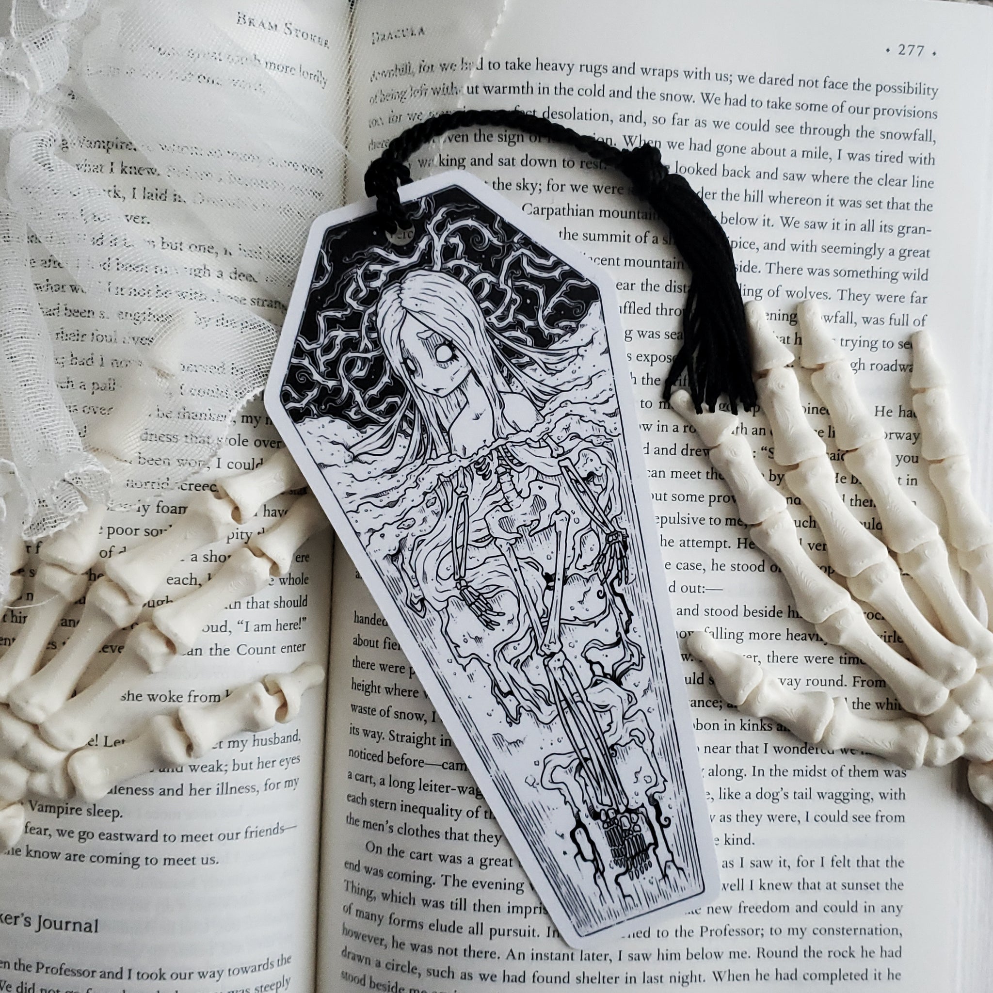 Skeleton Coffin Thorn Bookmark