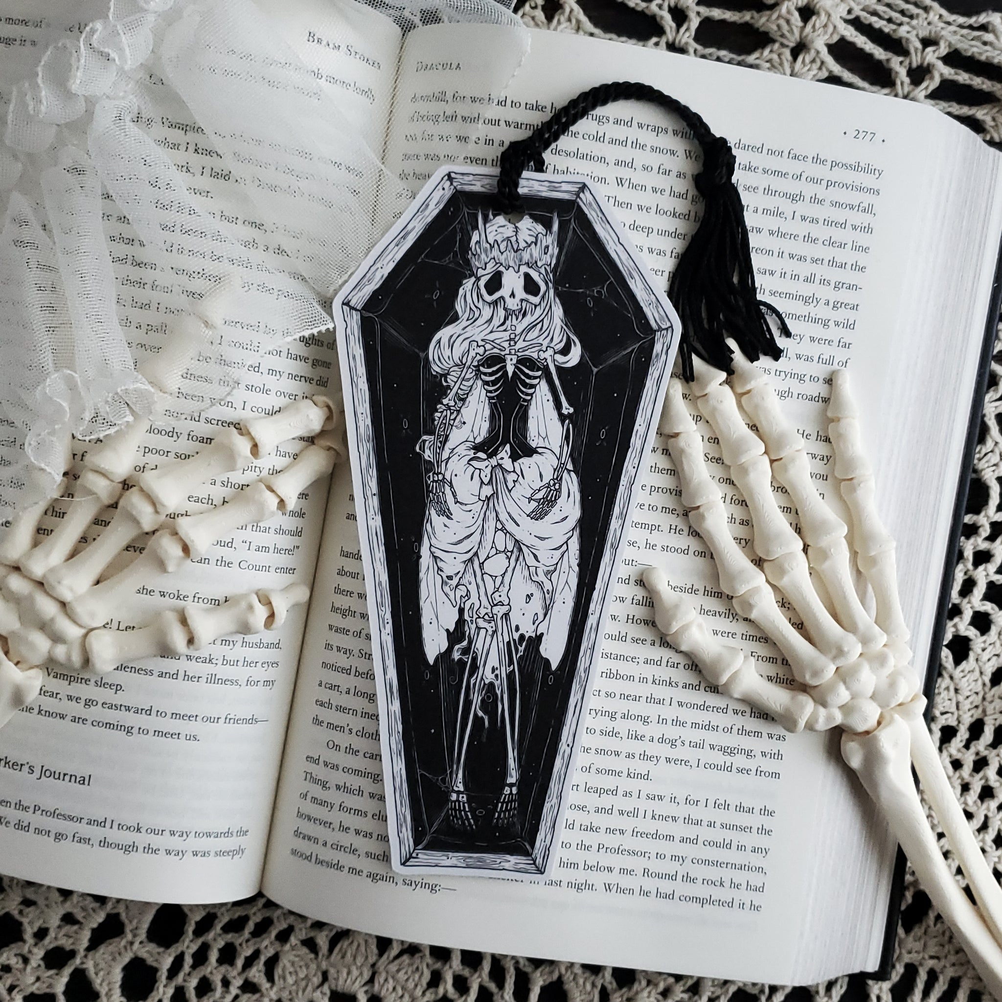 Coffin Skeleton Fairy bookmark