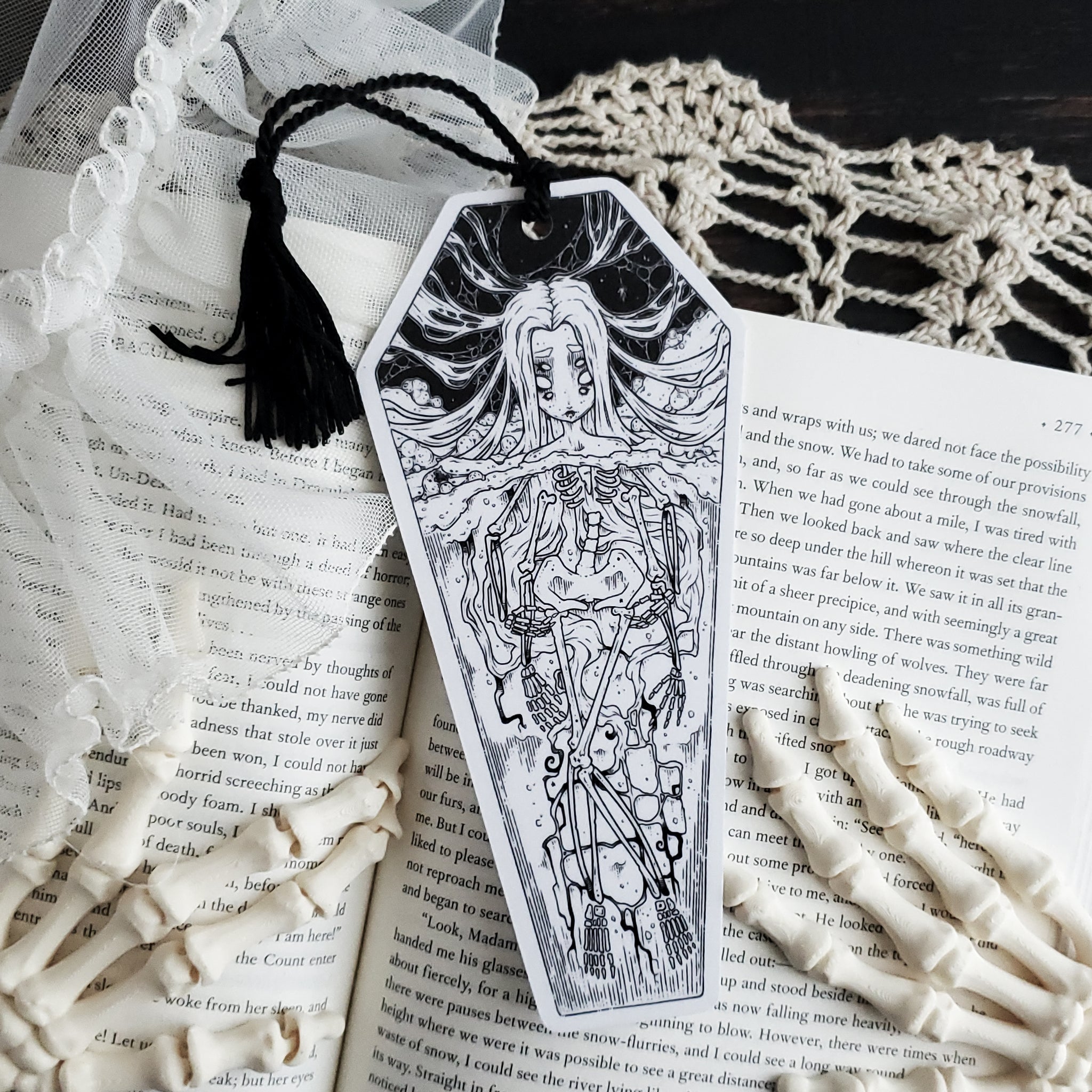 Skeleton Coffin Spider Bookmark