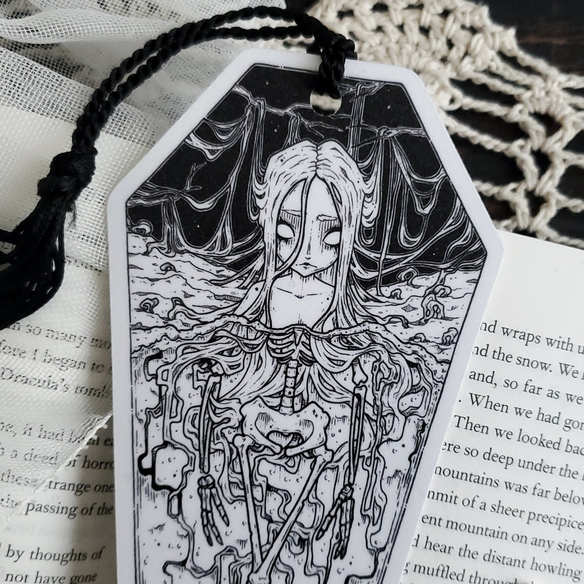 Skeleton Coffin Bookmark