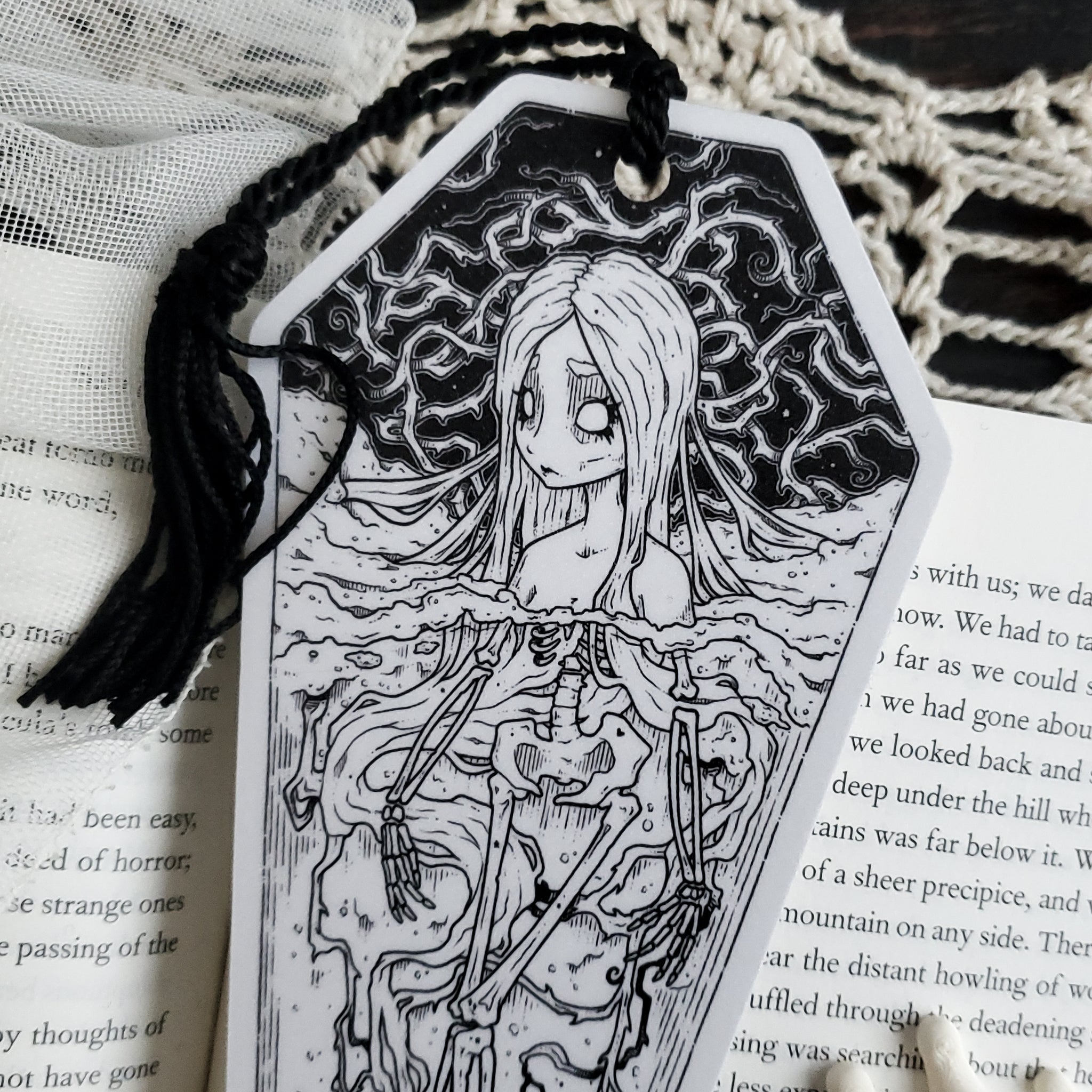 Skeleton Coffin Thorn Bookmark