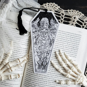 Skeleton Coffin Mushroom Bookmark