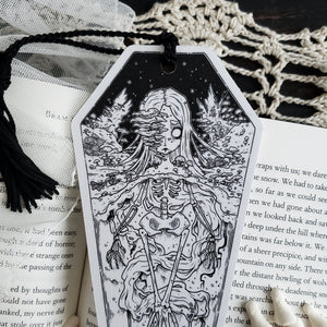 Skeleton Coffin Mushroom Bookmark
