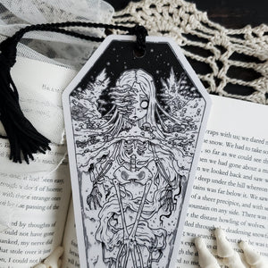 Skeleton Coffin Mushroom Bookmark